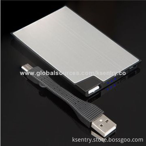 Mini ultra-thin (5mm) card external portable power bank, same size as credit card